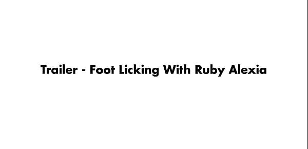  FOOT LICKING WITH RUBY ALEXIA - TRAILER - ROO MORGUE LESBIAN FEET WORSHIP
